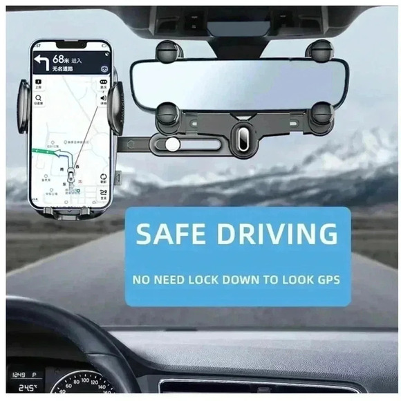 ++FREE w/ + $25 PURCHASE++ Multifunctional rearview mirror cell mobile holder - Picture 5 of 10